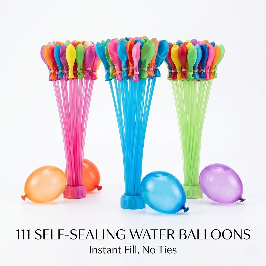 Party Games Bomb - 111 stuks snelvullende waterballonnen, zomerse waterbommetjes