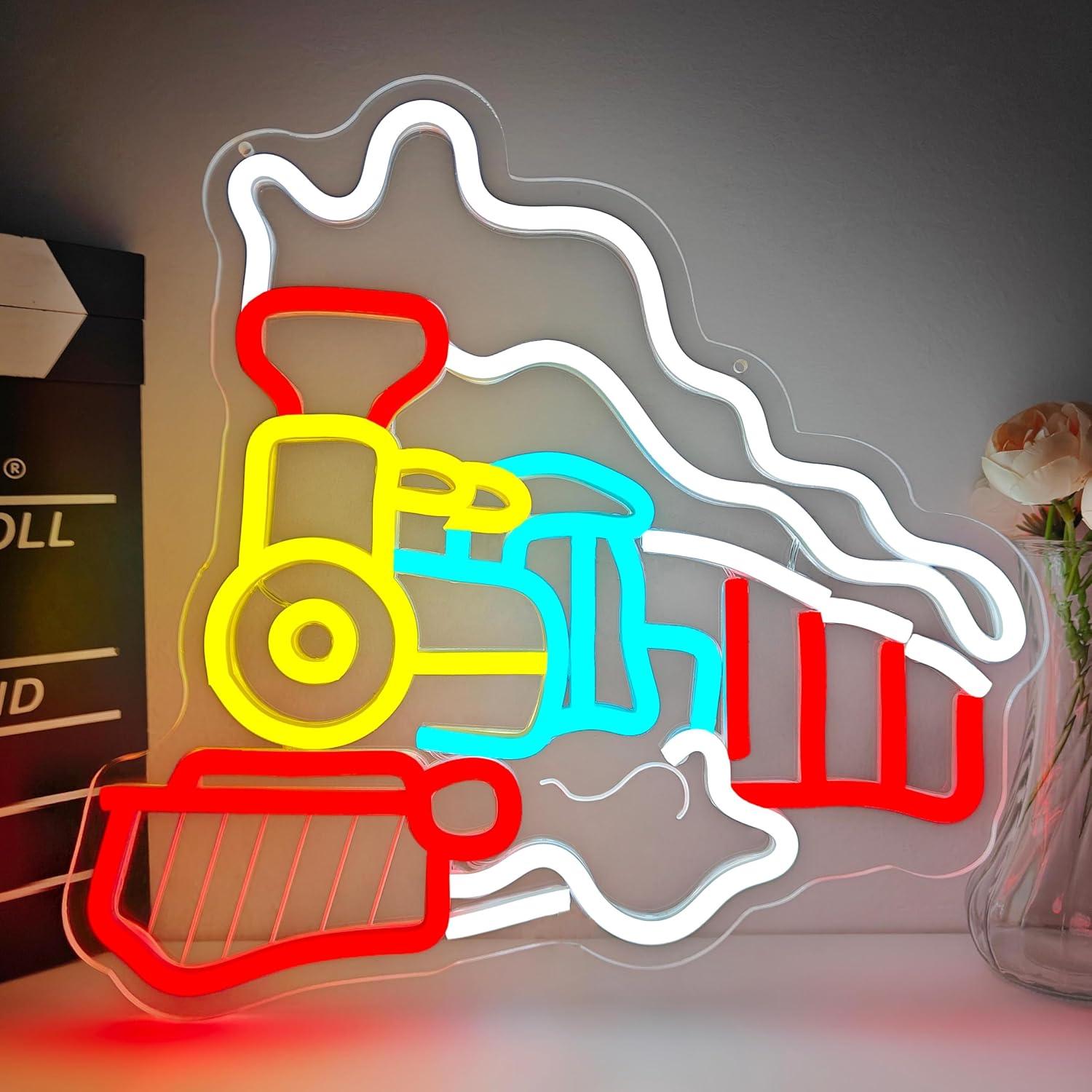 Party Games In Steam - Stoomtrein Neonbord USB Dimbaar LED Neonlicht