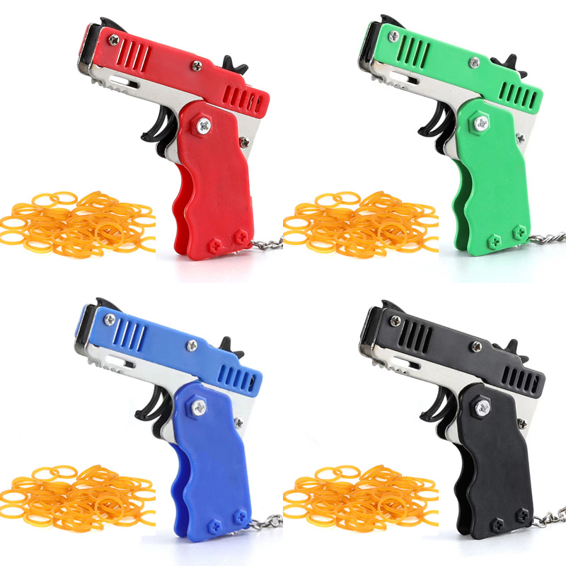 Party Games Kids Outdoor - Mini sleutelhanger rubberen band pistool speelgoed