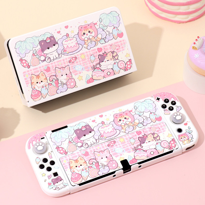 Party Games Switch 2 - Origineel ontwerp Switch2 beschermhoes Cartoon Cat