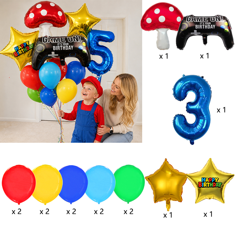 Superbors Game Thema Ballonset - Party Games Mario recensie en prijs